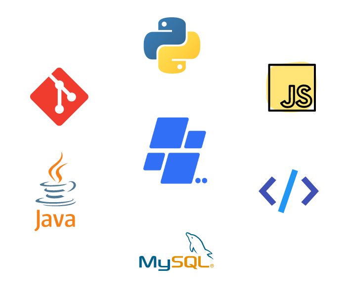 Image displaying technology icons needed to manage a project.